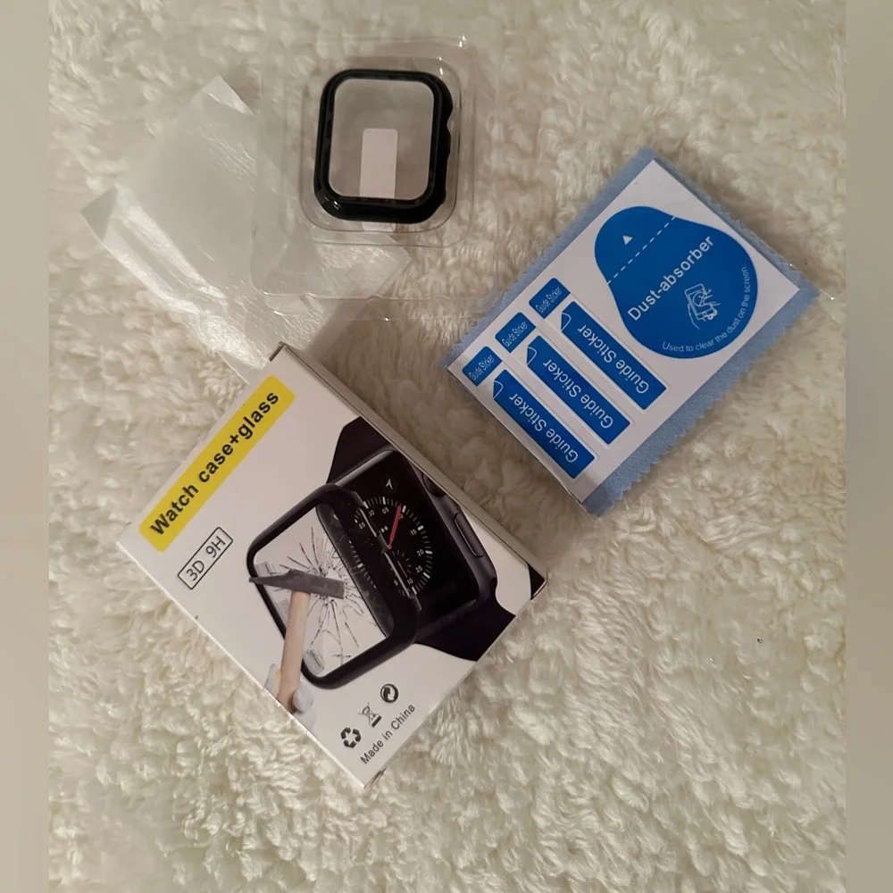 🆕 Watch Case + Glass Black/Clear